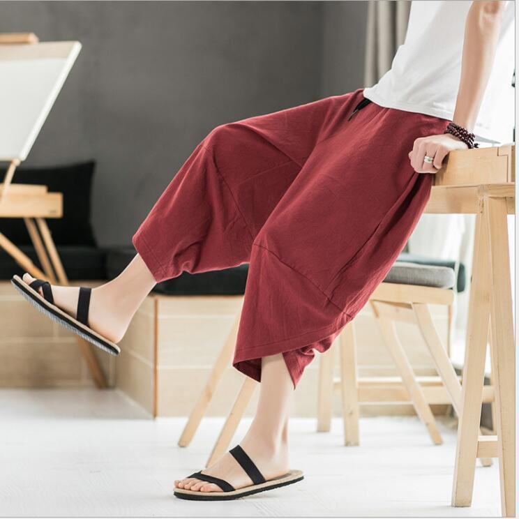 Rakuten - 秋新作上質メンズパンツ チノパン メンズ リネンパンツ 麻 無地 ロングパンツ スラックス イージーパンツ ストレート 紳士 lha014
