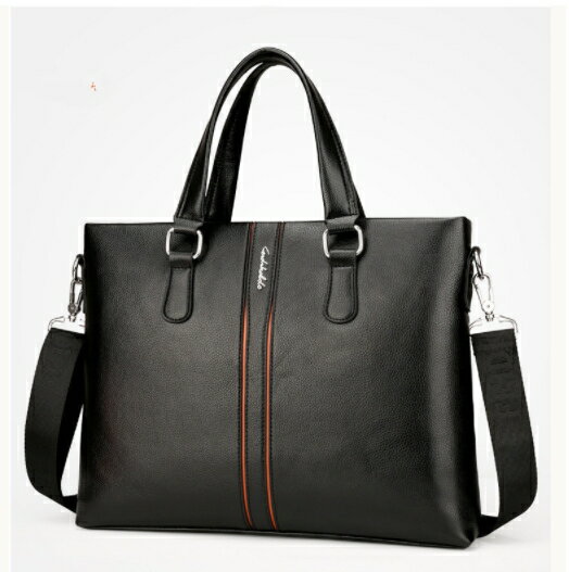 新品 メンズ 高級PUレザー ビジネスバッグ ブラック ブリーフケース ショルダー スクエア 横型 上質 質感 lha202