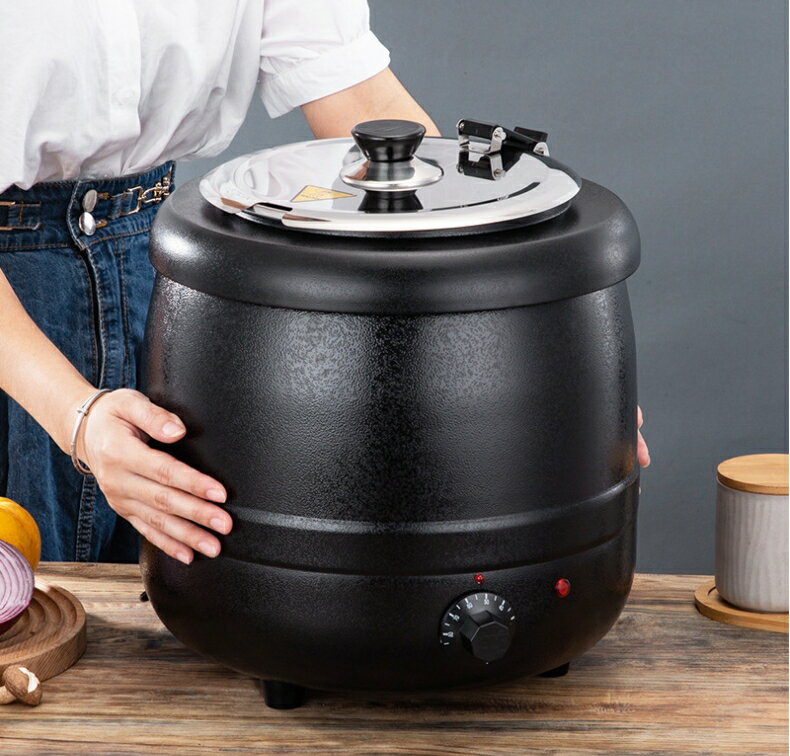 Rakuten - 新作 新品上質10L 業務用 ステンレス鋼 食品用スープ釜ウォーマー業務用電気式スープウォーマー温度調整スープジャー スープ保温鍋黒 bq1632