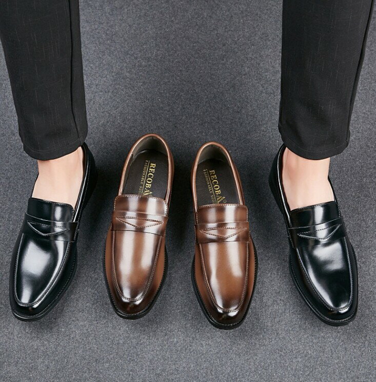 紳士用 本革 ローファー 革靴 ビジネスシューズ モカシン ドレスシューズ 履き心地抜群 ブラック ブラウン 24.5cm～27.5cm 通勤 通学 冠婚葬祭対応 bq1678