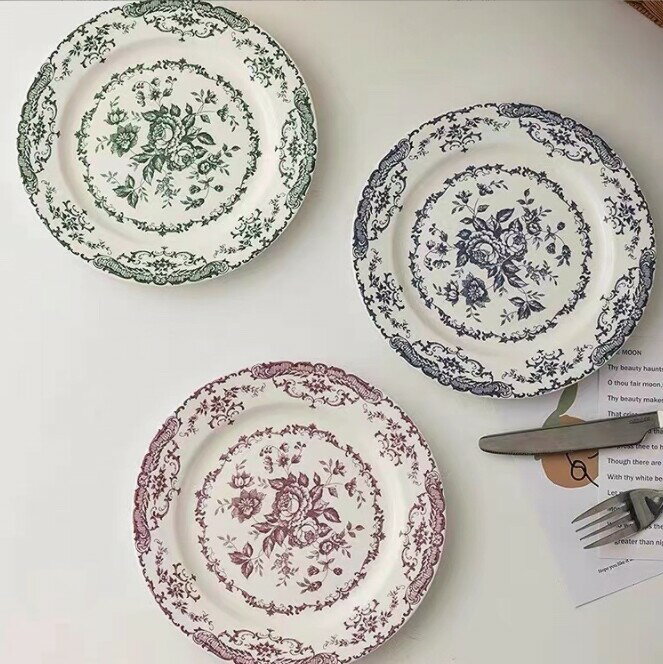 樂天商城 - 果物 レトロ 花柄 陶磁器 食器 bq1294