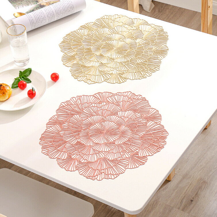 プレイスマット 5枚セット PVC 透かし彫り 断熱シートbq1214