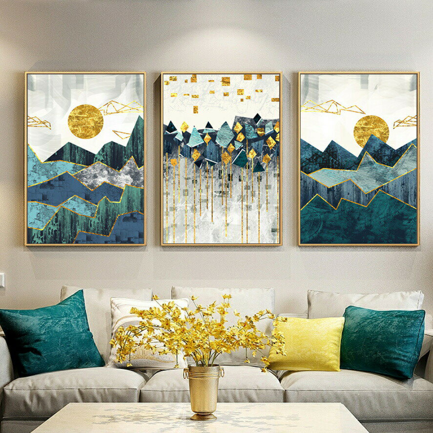 樂天商城 - 北欧風 モダン 抽象画 アートパネル 3枚セット 40×60cm 壁掛け キャンバスプリント インテリア 絵画 おしゃれ リビング 寝室 店舗 装飾画