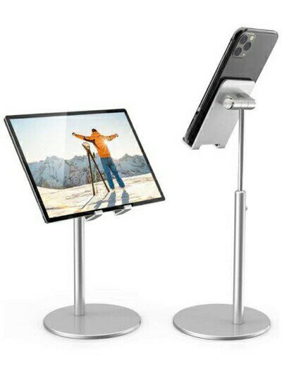 スマホスタンド タブレットスタンド 卓上 高さ調整 角度調整 回転 アルミ製 iPhone iPad Android 折りたたみ式 おしゃれ 滑り止め 軽量 頑丈 安定 テレワーク 在宅勤務 Zoom ゲーム 動画視聴 充電対応 寝ながら
