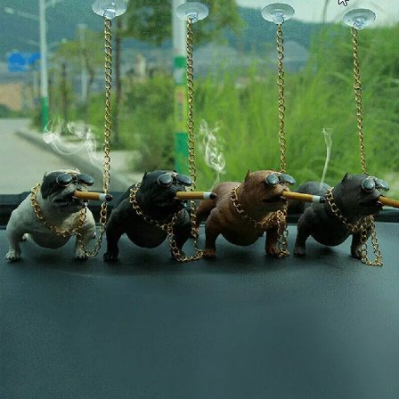 ピットブル犬車内装ダッシュボード飾り　ファッションおかしいかわいい