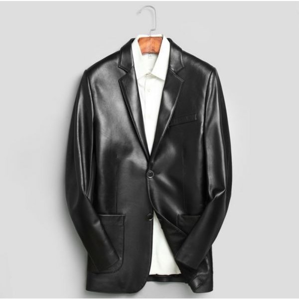 Tailored Jacket - 本革 テーラードジャケット メンズ ラム皮 シングルコート リアルレザー ブレザー スーツ 通勤 男性 ブルゾン 革ジャン 秋冬