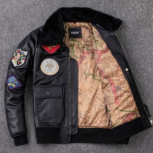 ジャケット G1フライトジャケット刺繍ワッペン ブルゾン MA-1革ジャン G-1 ライダースジャケット