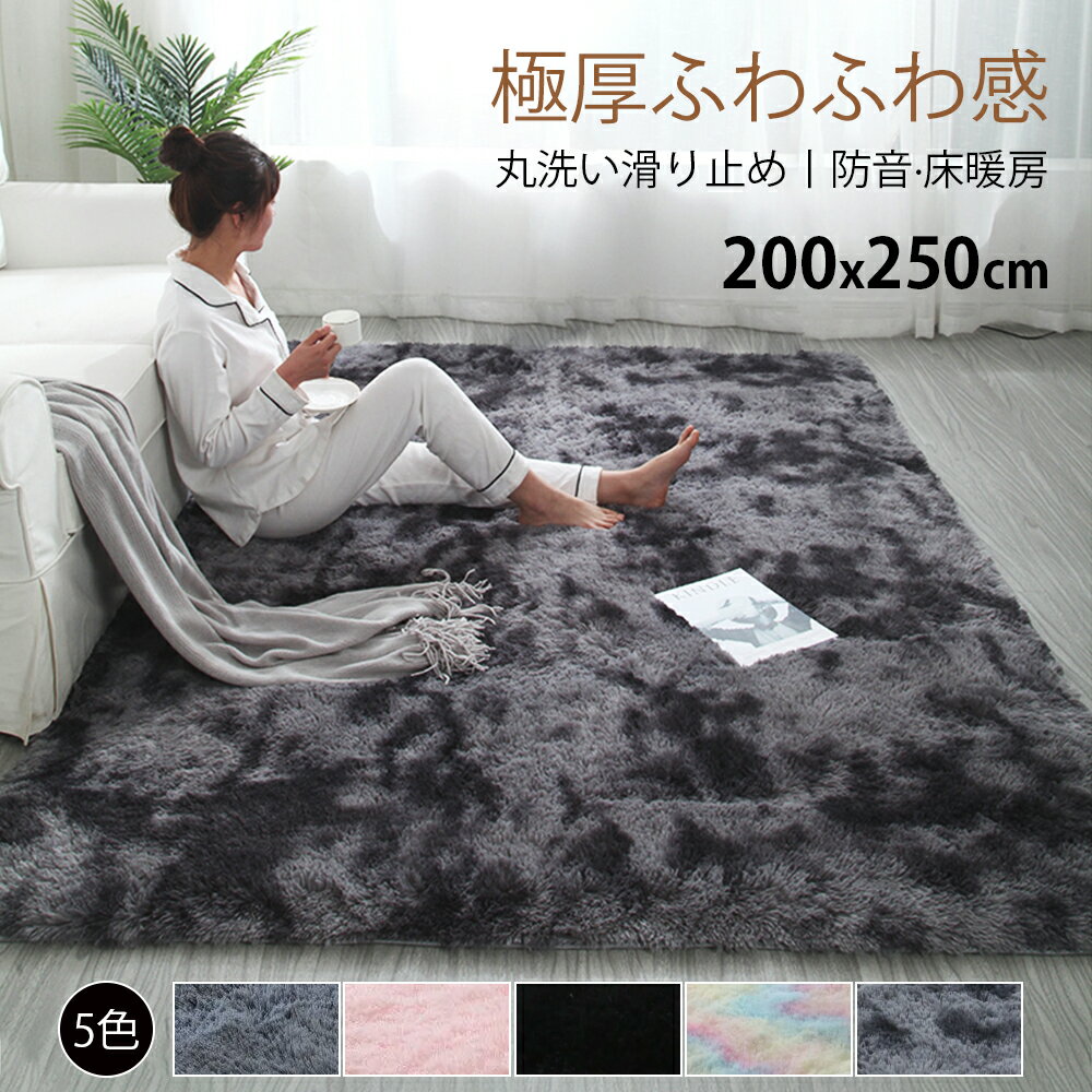 乐天商城 - ラグ 洗える ラグマット 200*250 洗えるカーペット リビング シャギーラグ 送料無料 ホットカーペットカバー 絨毯 洗濯可 ムートン 調