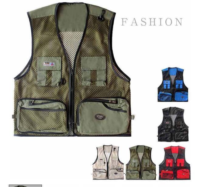 メンズ ベスト カメラマンベスト フィッシングベスト アウトドア メッシュ 多機能 お釣り 登山服 ミリタリー 撮影用