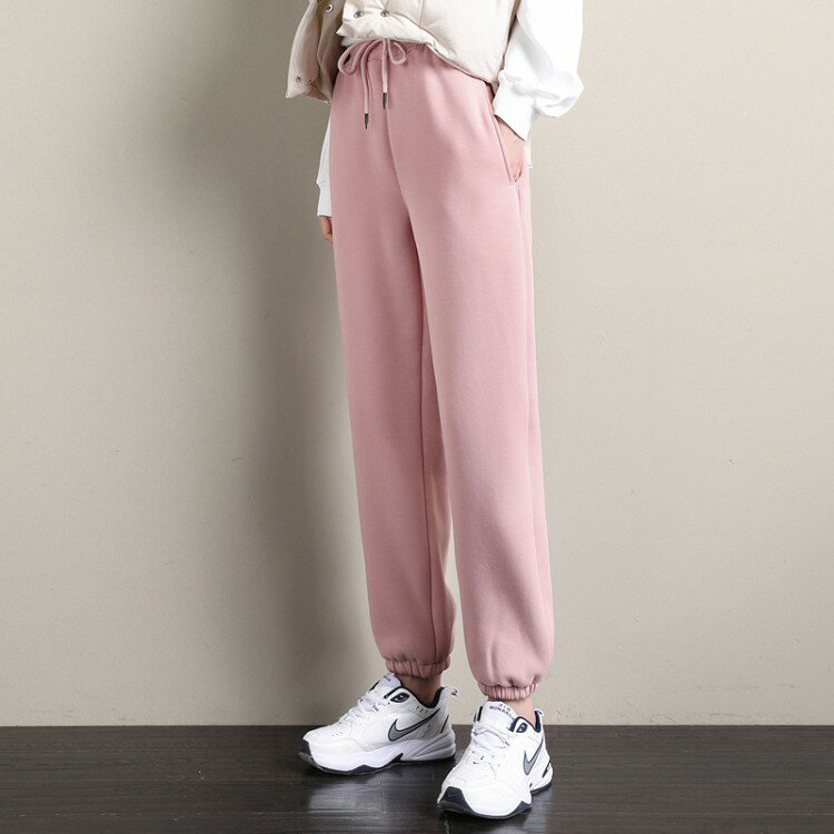 パンツ レディース 大きいサイズ あったか黒 ウエストゴム 冬 ブラック ゆったり 裏起毛 体型カバー 発熱パンツ ピンクグレーベーシック 無地