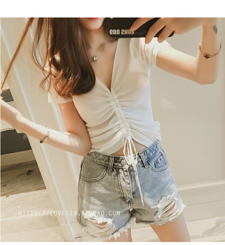 tシャツ レディース 半袖 春夏 コットン シンプル 無地 定番 着回し Vネック セク...