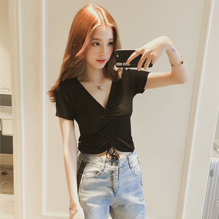 tシャツ レディース 半袖 春夏 コットン シンプル 無地 定番 着回し Vネック セク...