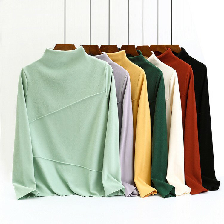 ニット レディース 秋冬 トップス 長袖 チュニック セーター ハイネック