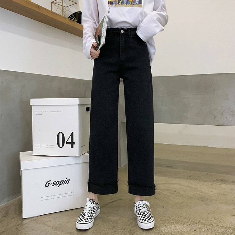 テーパードパンツ デニムパンツ レディース ロングパンツ 大きいサイズボトムス パンツ ロング丈 ハロンパンツ 9分丈ゆったりブラック黒ブルー