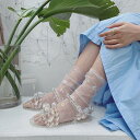 【メール便送料無料】靴下 レディース シースルー ソックス 網 春 夏 透け 女の子 薄手 通気性 ロリータ ガールズ ルーズソックス 花柄 カジュアル 大人 ...