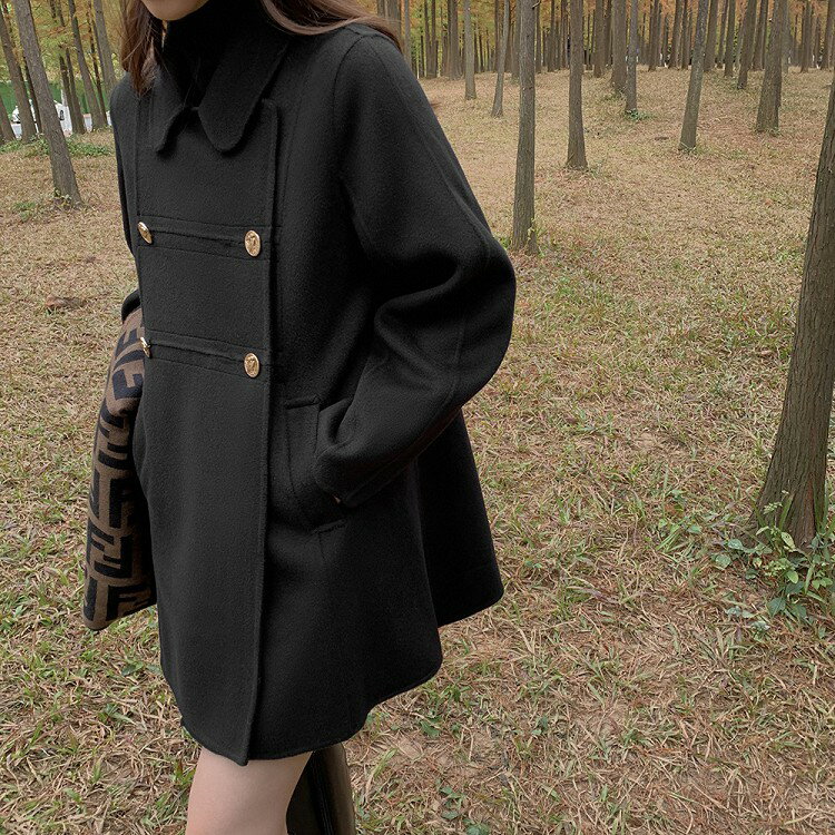 コート レディース アウター ロングコート ウール ウール混 ウールコート ロング丈 ひざ丈 シンプル オフィス 防寒 暖かい 小さいサイズ 大きいサイズ 30代 40代 50代