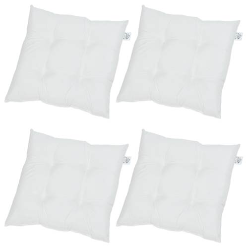 座布団 中身 日本製 40×40 cm サイズ 4個 セット 洗える わた 綿 入り 40 × 40 40cm 座布団 背もたれ 洗濯 可 背あて 背あてクッション 背もたれ ホワイト