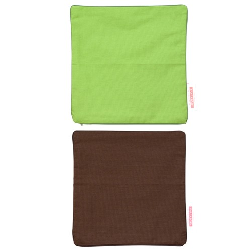 クッションカバー 25×25cmのクッション用ファスナー式 無地 オックス パイピングロ...