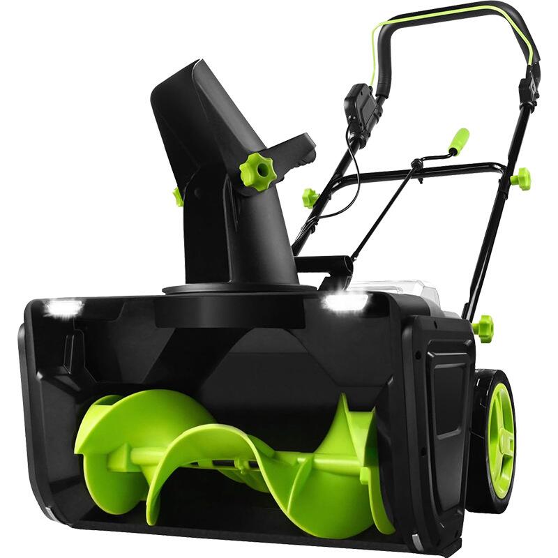 【2025最新手押し式★バッテリー2個付属】除雪機 電動 手押し式 電動除雪機 LEDライト付き 小型 家庭用 ..