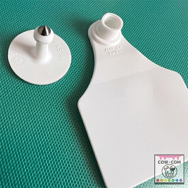 AFイヤータグ　シングルラージ　白　10個セット　【酪農用品 畜産用品 耳標】