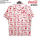 アロハシャツ｜アビレックス｜アヴィレックス（AVIREX）AVI7833123029｜HAWAIIAN SHIRT AVIREX × COKE ICON（Coca-Cola）コカ・コーラ｜ホワイト｜メンズ｜コットン100％｜開襟｜フルオープン｜半袖｜アロハタワー（アロハシャツ販売）｜ハワイアンシャツ