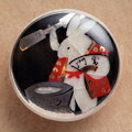 薩摩ボタン|Satsuma Buttons(20mm)|SBM-052 餅つき兎(黒)|アロハタワー(アロハシャツ販売)