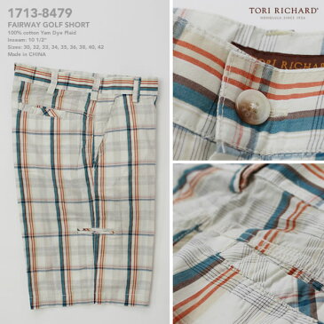 アロハシャツ｜トリリチャード（TORI RICHARD）｜tori-8479 FAIRWAY（フェアウェイ）｜ブライス｜メンズ｜コットン100％（100％ Cotton Yam Dye Plaid）｜ゴルフ・パンツ（Golf Short）｜ショートパンツ｜アロハタワー（アロハシャツ販売）10P11Mar16