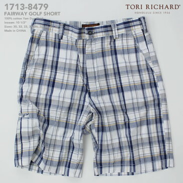 アロハシャツ｜トリリチャード（TORI RICHARD）｜tori-8479 FAIRWAY（フェアウェイ）｜イーアン｜メンズ｜コットン100％（100％ Cotton Yam Dye Plaid）｜ゴルフ・パンツ（Golf Short）｜ショートパンツ｜アロハタワー（アロハシャツ販売）10P03Sep16