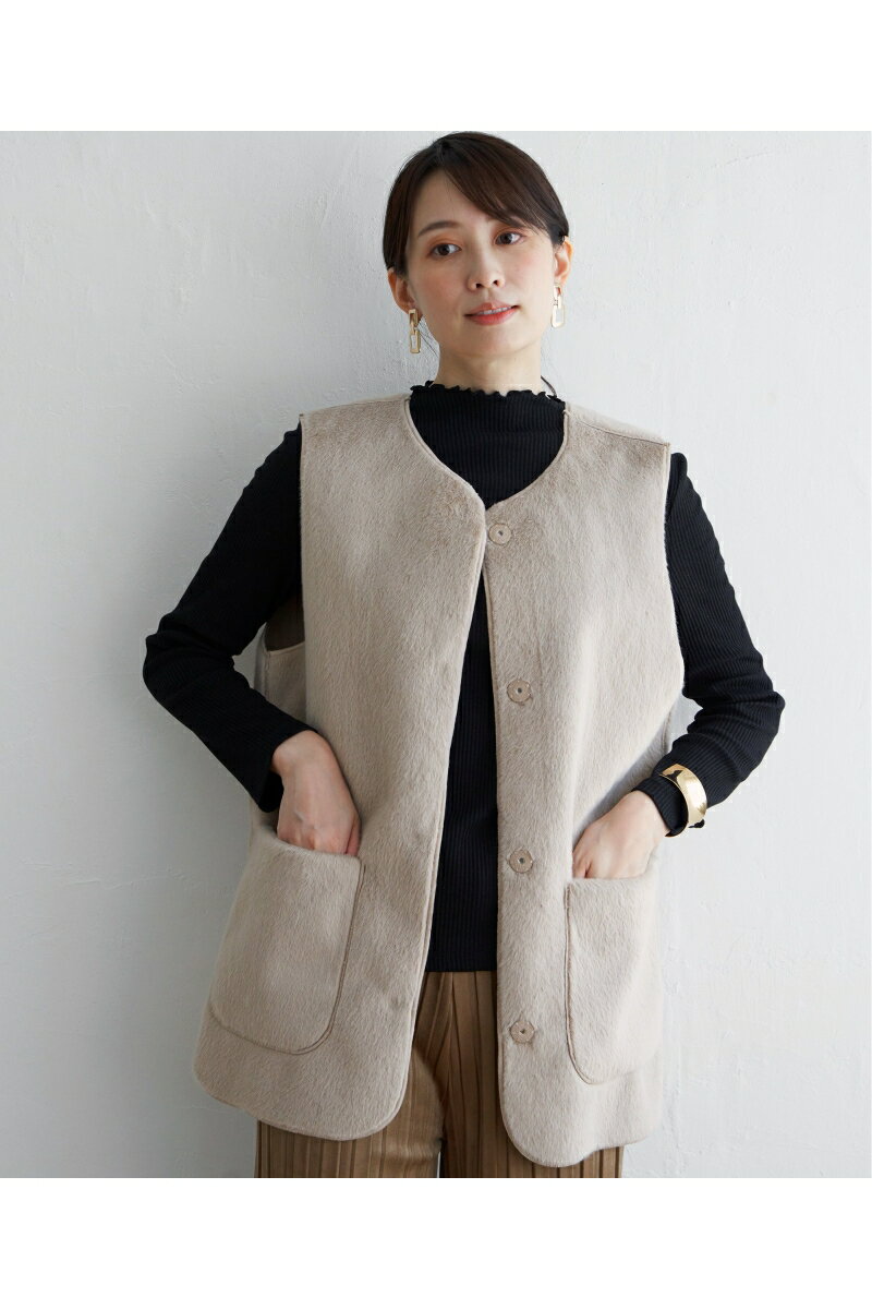 【ポイント10倍 7/4 20:00〜7/11 1:59まで】ファーリバーシブルベスト