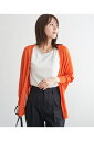 【ポイント10倍 6/22 20:00~6/27 1:59まで】ドルマンニットトッパーカーディガン | ikka イッカ レディース トップス ニットカーデ 無地 長袖 シアー 羽織り 紫外線対策 冷房対策 オレンジ グリーン S M L