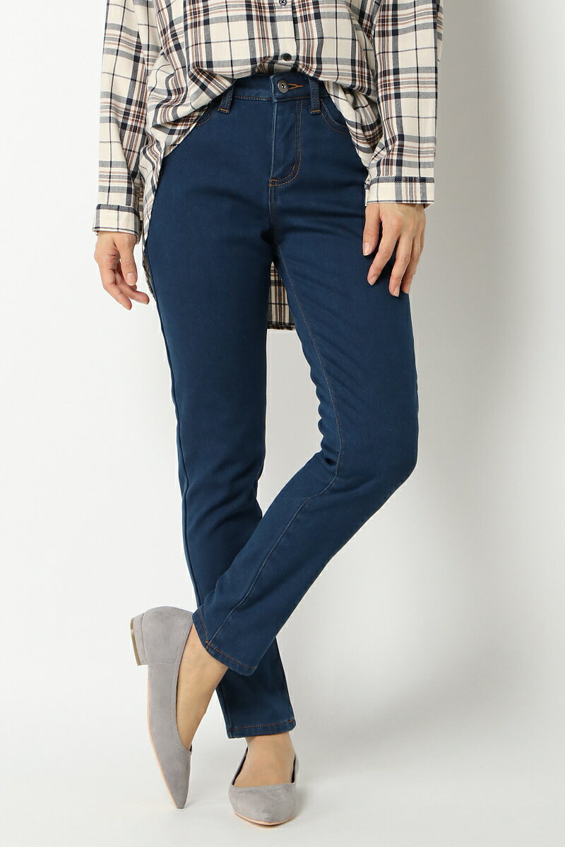 【お買い物マラソン！ポイントアップ10倍！2018/11/04 20:00〜2018/11/10 23:59】【送料無料】ボンディングスキニー【ikka レディース】レディース パンツ フルレングス スキニー 裏起毛 暖かい 動きやすい 美脚フィット