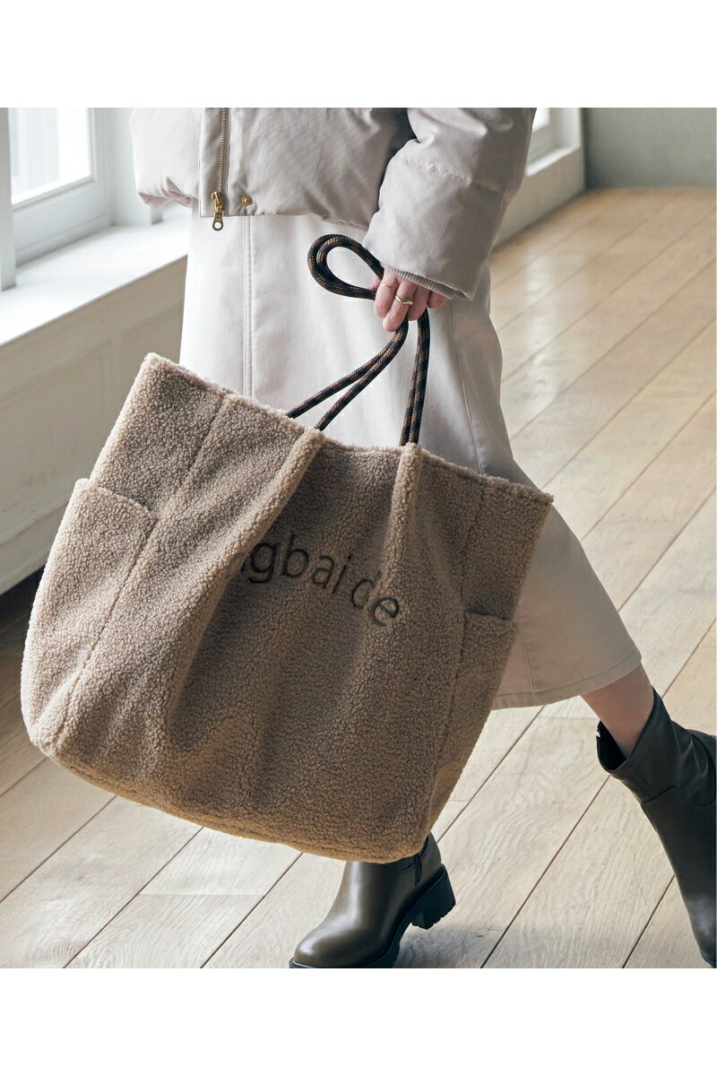 【ポイント10倍 12/1 0:00〜23:59まで】ボアロゴ入りビッグトートバッグ