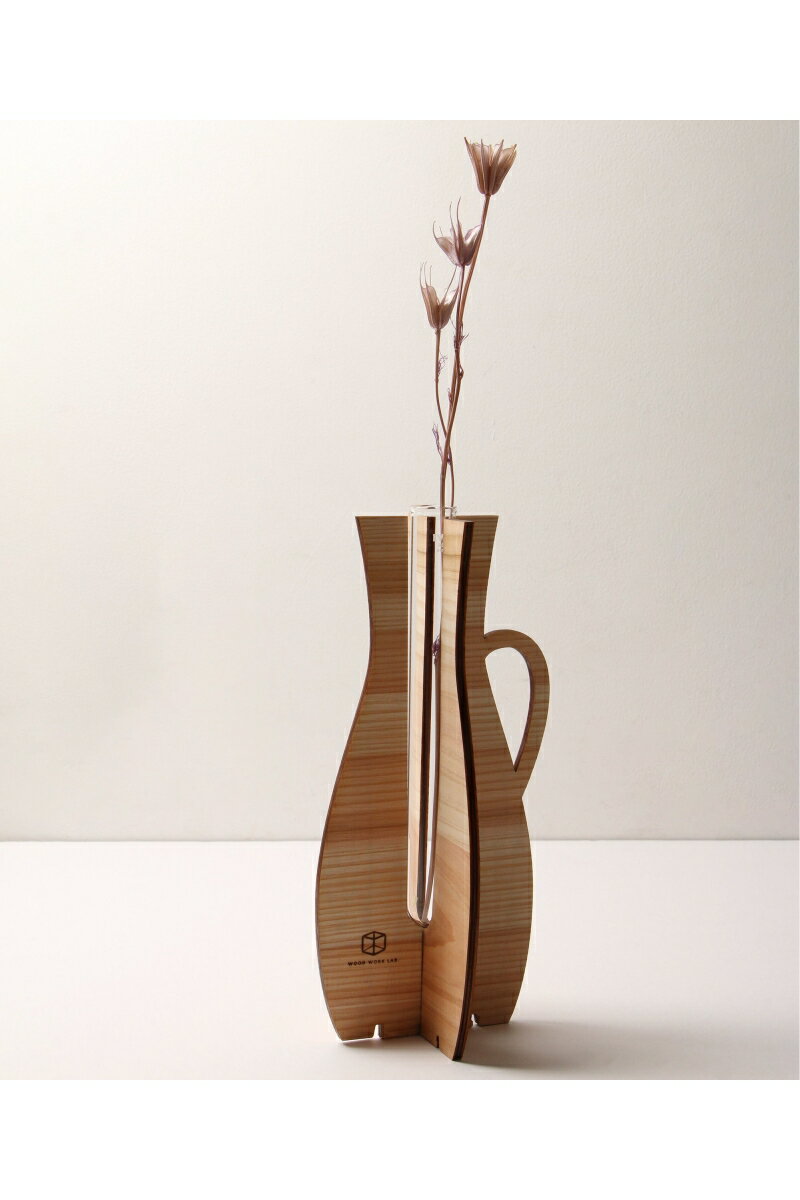 【ポイント10倍 11/20 20:00〜11/27 1:59まで】WOOD WORK LAB.組み立て花瓶(大) | ikka イッカ レディース