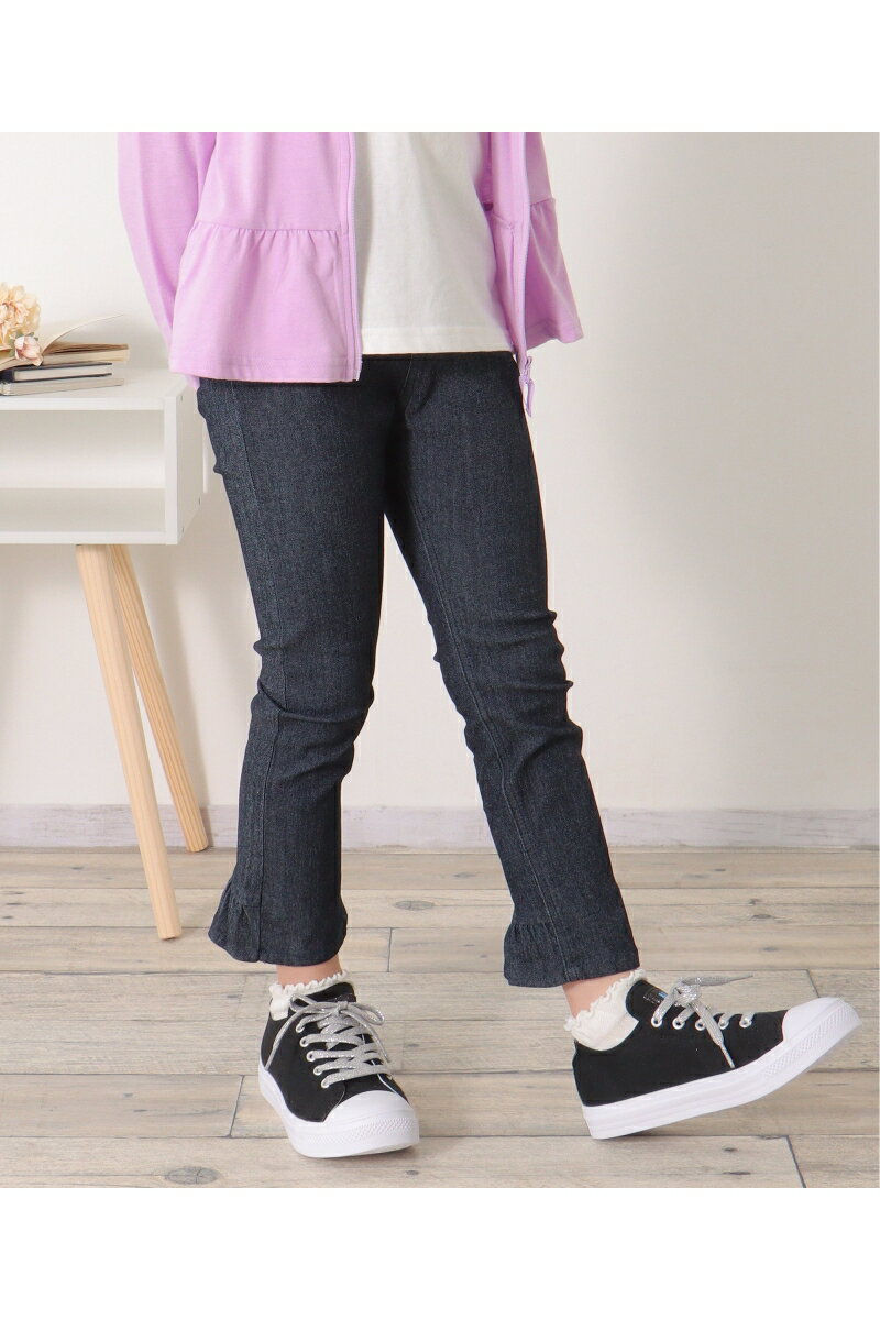 後ろフリルストレッチパンツ（120~160cm）
