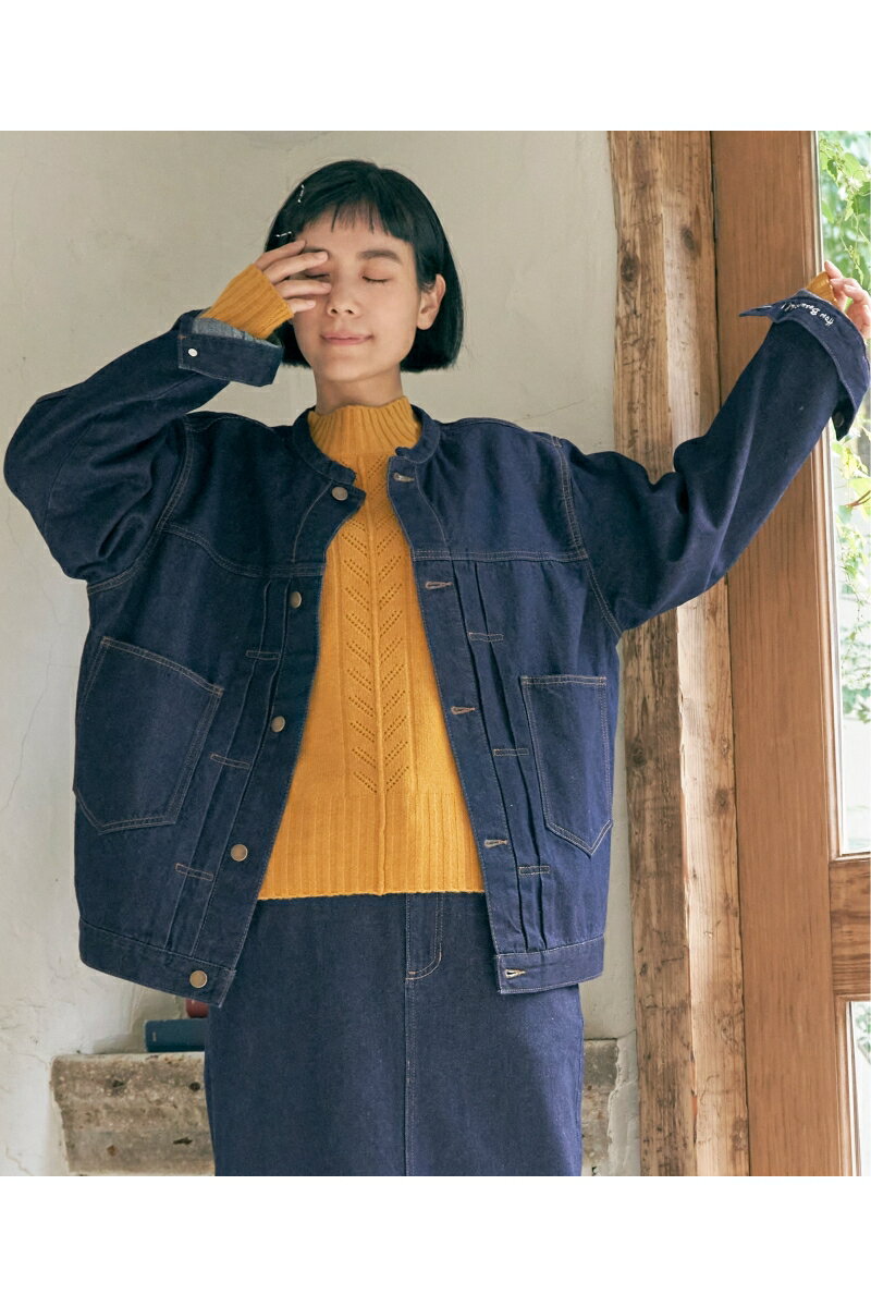 【ポイント10倍 9/4 20:00〜9/11 1:59まで】LBCデニムノーカラージャケット | LBC レディース ライトアウター 羽織り Gジャン ジージャン 長袖 カジュアル 春 夏 秋 冬 オフホワイト ダークグレー ブラック ブルー ネイビー ベージュ ブラウン ピンク M L XL