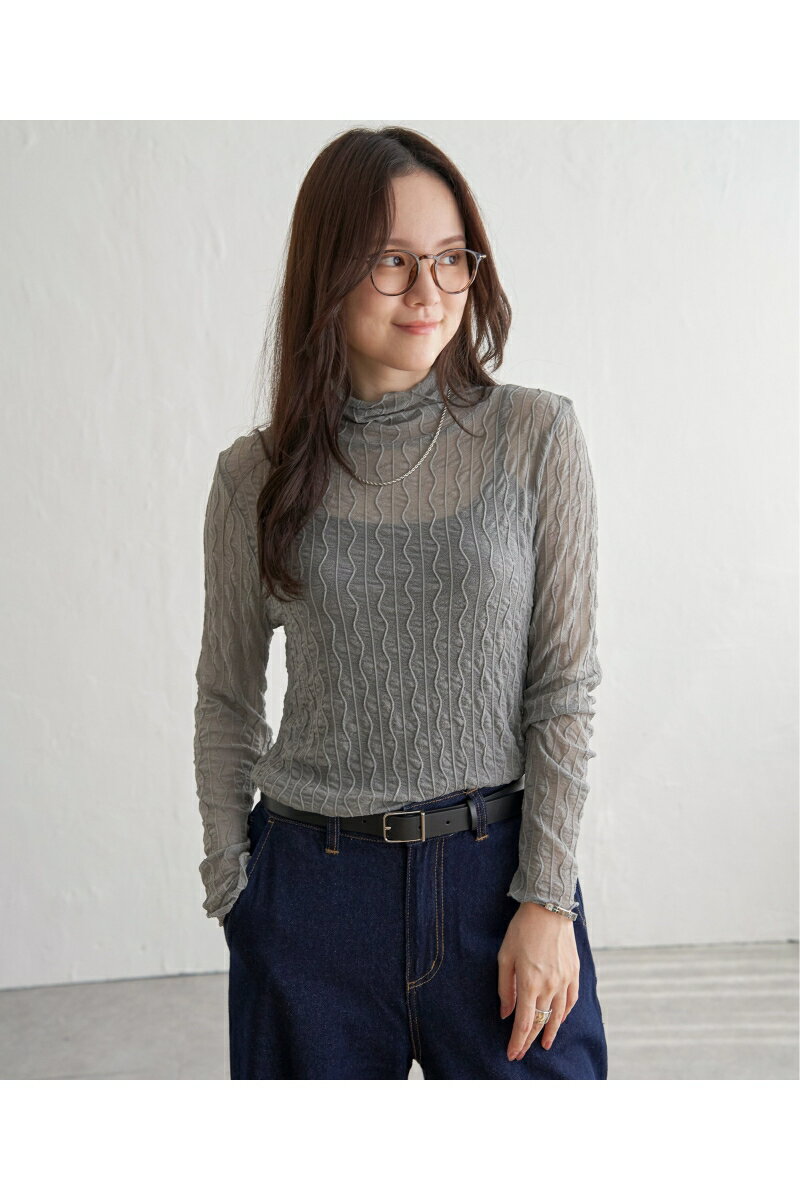 【ポイント10倍 11/14 10:00〜11/16 23:59まで】シアーウェーブクシュロンT | LBC レディース トップス..