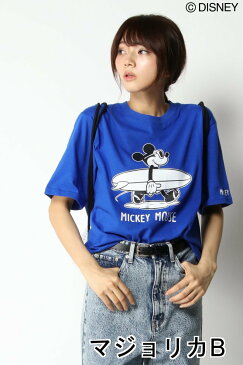 サーフミッキーT【VENCE share style レディース】レディース カットソー Tシャツ ミッキー クルーネック 半袖