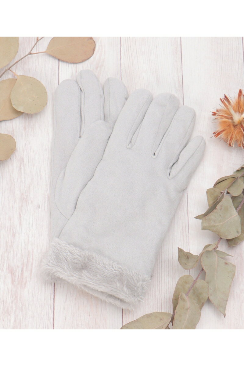 【ポイント10倍 11/20 20:00〜11/27 1:59まで】フェイクスエードグローブ | LBC レディース 手袋 防寒 暖かい きれいめ 上品 ギフト...