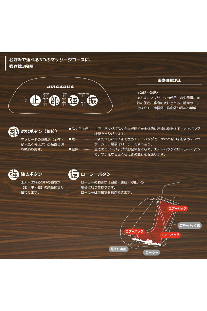 【送料無料】【ポイント10倍 5月1日 1:59まで】【30日は楽天カードご利用でさらにポイント5倍】ドクターエア 3Dフットマッサージャー アマダナ(amadana)モデル 【TOKYO DESIGN CHANNEL】