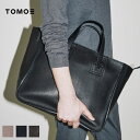 TOMOE トモエ トートバッグ 横型 レザー 本革 シボ革 B4サイズ 肩掛け 手提げ ビジネス 牛革 トート 大容量 INTRO ブラック ネイビー グレー チョコ ギフト プレゼント