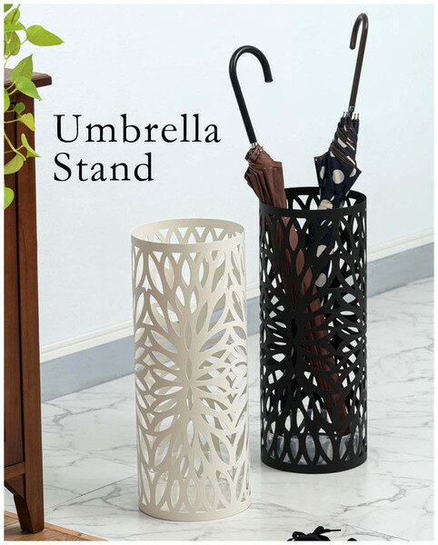 傘立て おしゃれ 北欧 スリム 傘たて 省スペース 軽量 軽い 横幅19.5cm 高さ49cm 円形 円柱 アンティー..