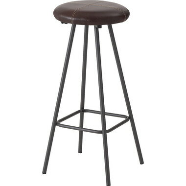 スツール ハイスツール 椅子 イス いす おしゃれ コーデュロイ スチール 軽量 軽い 丸型 丸椅子 円形 丸スツール カウンタースツール ラウンド アンティーク チェア モダン レザー 革 皮 ブラウン 茶色