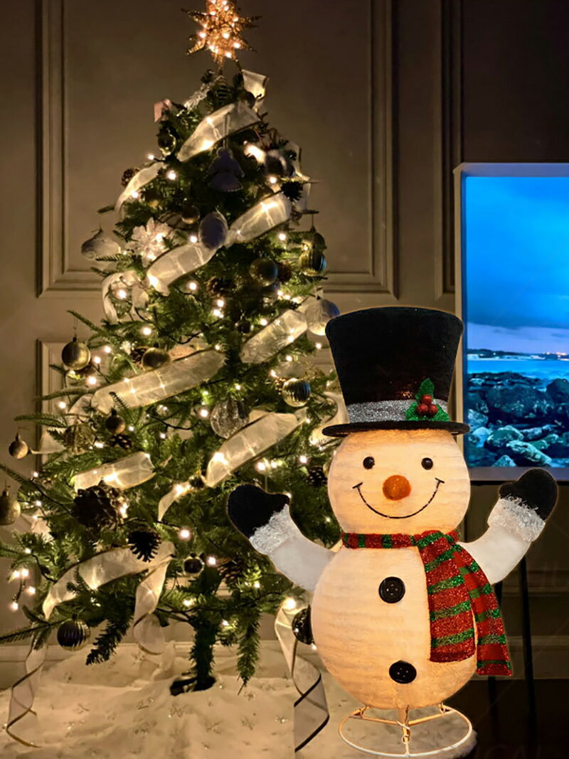 クリスマス 飾り クリスマス 雪だるま スノーマン サンタクロース イルミ イルミネーション 屋外 ライト 光る LED 置物 かわいい クリスマス 電飾 折りたたみ可能 可愛い 屋外 室内 玄関 庭 モチーフライト ショップ 誕生日 お祝い パーティー飾り ledライト 照明 2