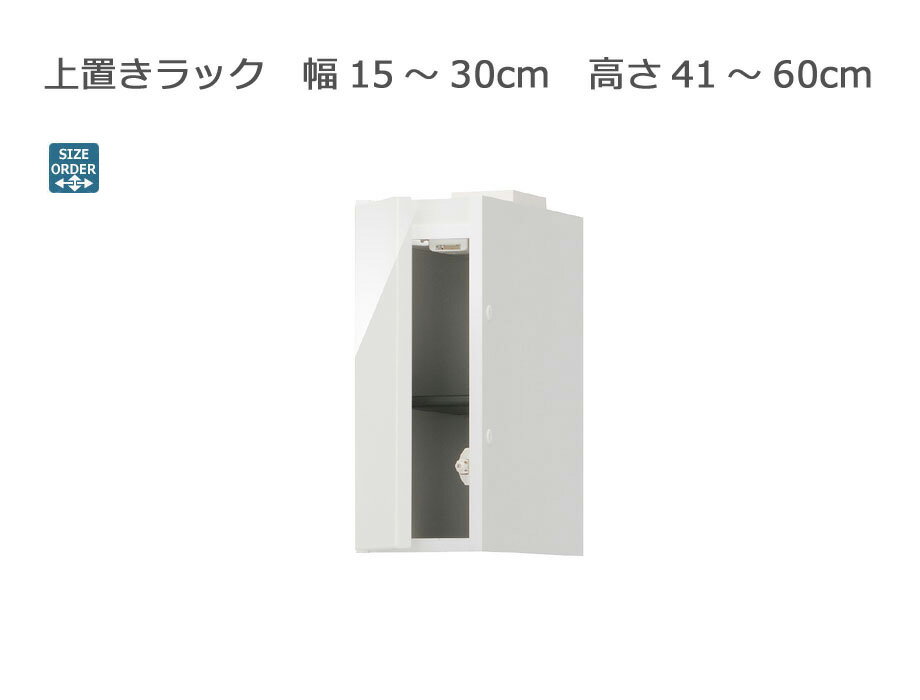 樂天商城 - 【幅1cm単位でサイズオーダー】セミオーダーシューズボックス ポルティア 上置きラック 幅15～30cm 奥行39.7cm 高さ41～60cm 全14色｜日本製｜完成品