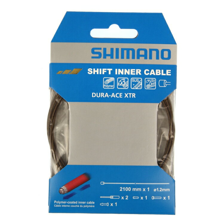 【11/30は「4倍！」エントリーでポイントUP】SHIMANO (シマノ) INNER CABLE ポリマーコーティングシフティングインナーケーブル 2100mm