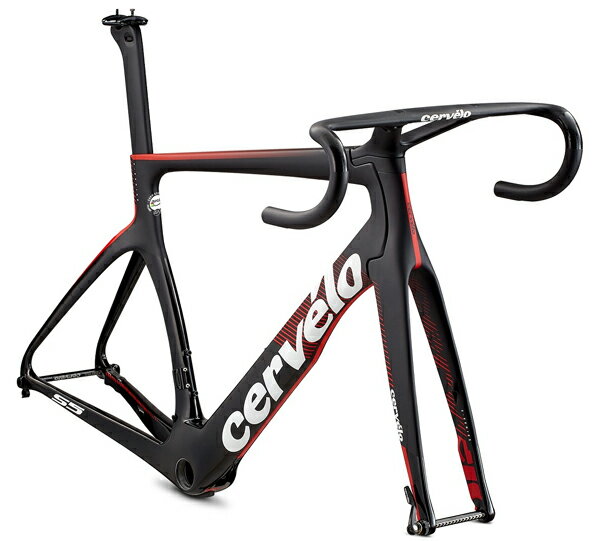 Size:51 Color:Black/Red/White Fork:Cervélo All-Carbon, Tapered S5 Fork For Disc Headset:FSA IS2 1 x 1-3/8” Handlebar Cervélo Carbon AB08:400mm Stem Cervélo S5 V-Aero Stem C028:90mm Seatpost:Cervélo Carbon, Aero SP20 0mmオフセット Thru Axles:Cervélo RAT Thru Axles Bottom Bracket:付属無し Accessories:Barfly for Cervélo Computer Mount Frame Weight:970g ※重量制限150gまで