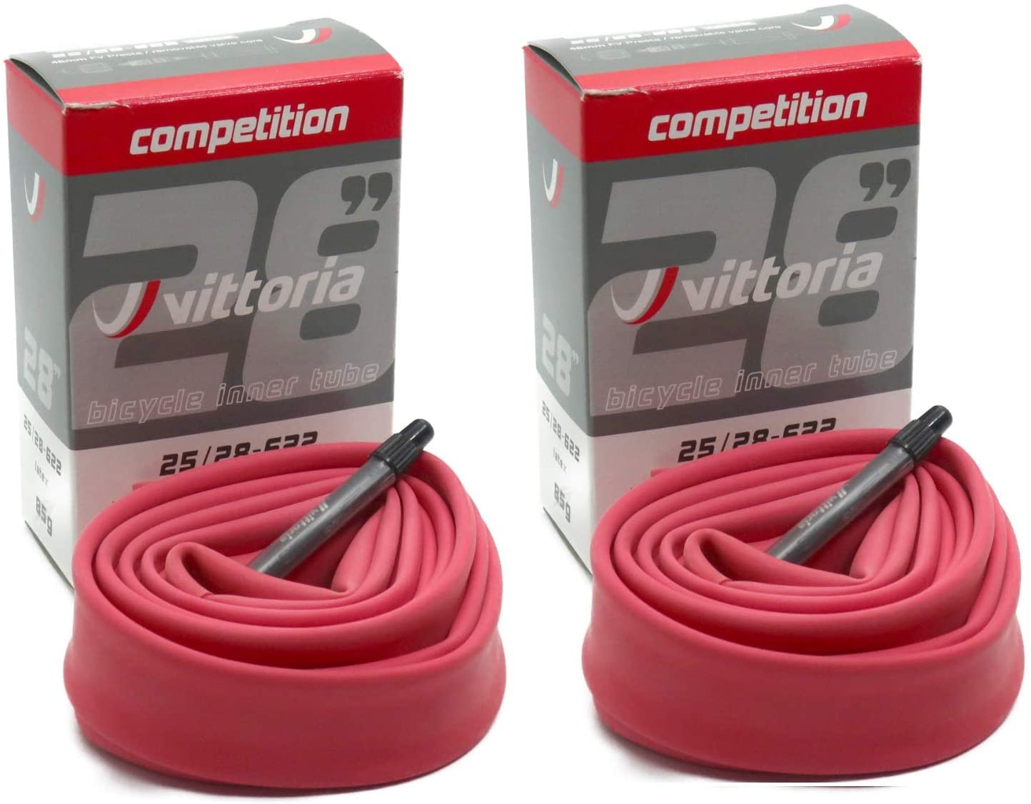 2本セット VITTORIA Inner Tube COMPETITION Latex (48mm FV Presta / Removable valve core) ヴィットリア インナーチューブ コンペティション ラテックス 仏式