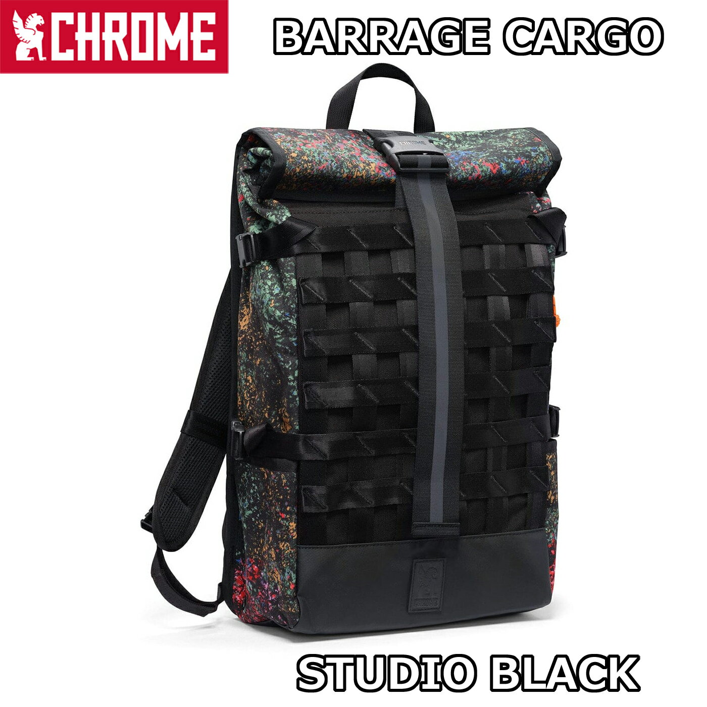 【6/1は「3倍！」エントリーでポイントUP】CHROME BARRAGE CARGO BACKPACK STUDIO BLACK クローム バラージ カーゴ バックパック スタジオブラック 鞄 BAG