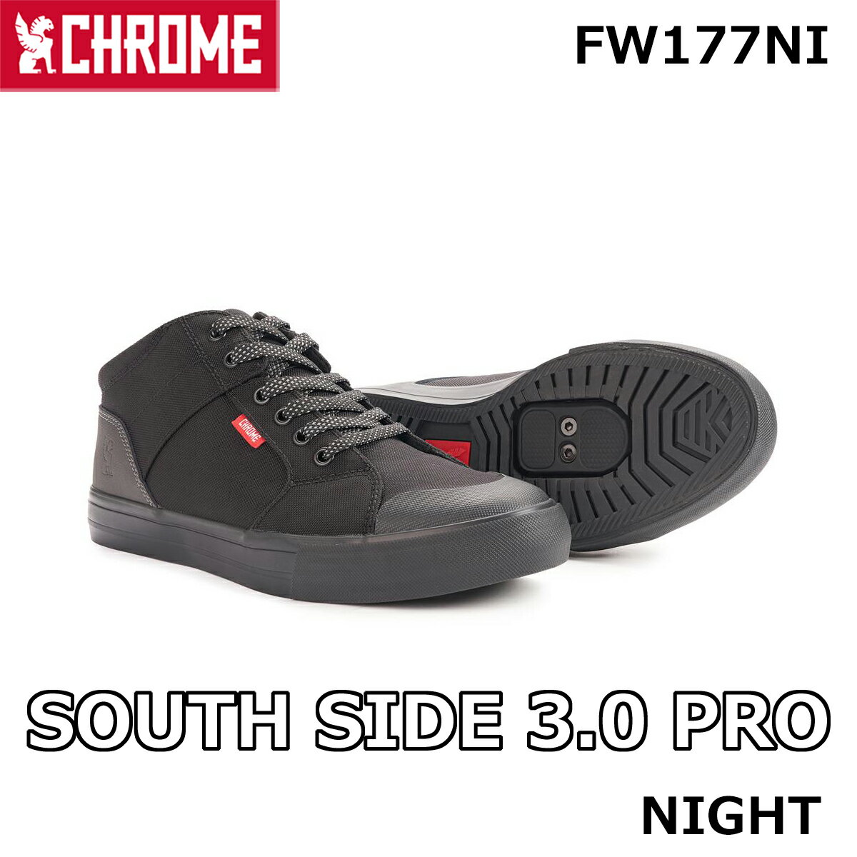 【5/20は 13倍 エントリーでポイントUP】CHROME SOUTHSIDE 3.0 PRO NIGHT LOGO RED クローム サウスサイド 3.0 PRO ナイト ビンディングシューズ