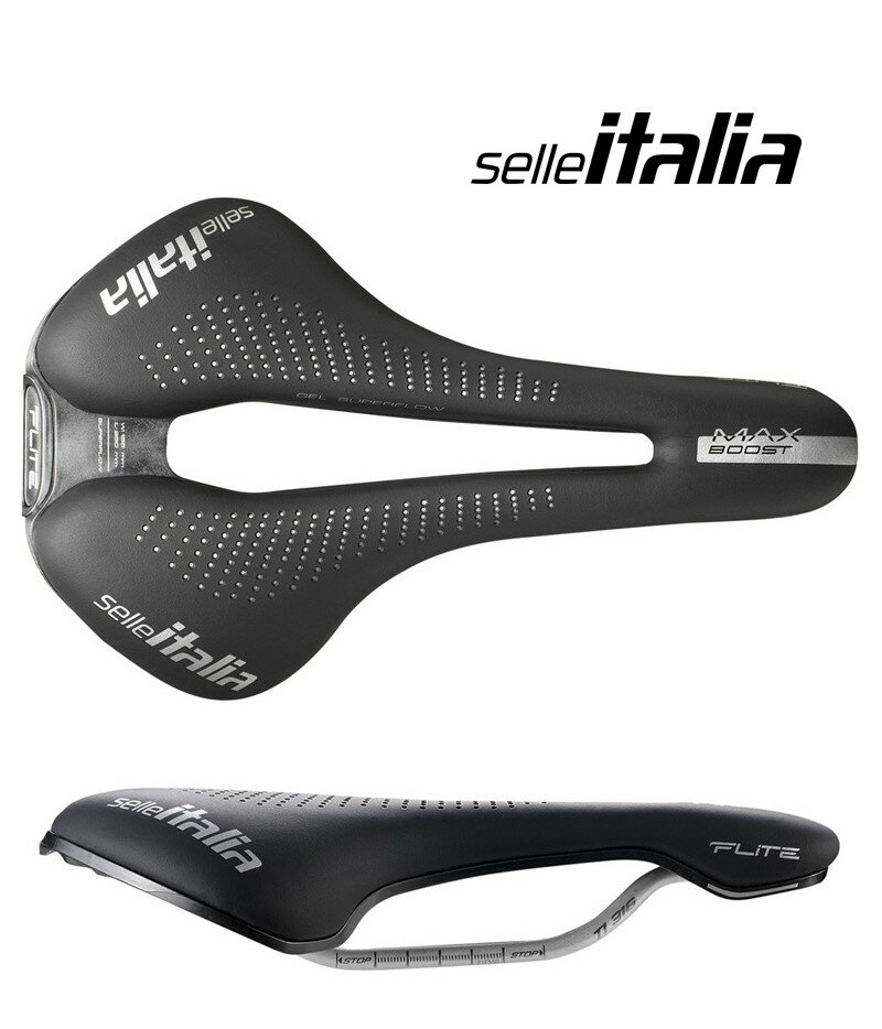 【5/18は「最大4倍！」エントリーでポイントUP】SELLE ITALIA セライタリア MAX FLITE BOOST GEL Ti316 SUPERFLOW (20-) マックス フライト ブースト ゲル Ti316 スーパーフロー ロードバイク サドル